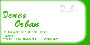 denes orban business card